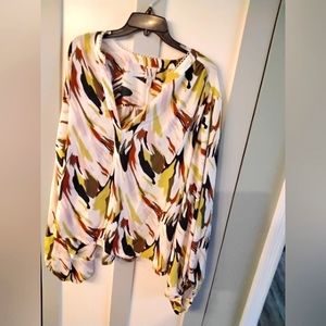 Women's Long Sleeve Blouse Worthington Summer Splash Boutique size 4X